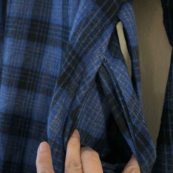 Blue and Black Plaid Women's Dress - Picture 4 of 9